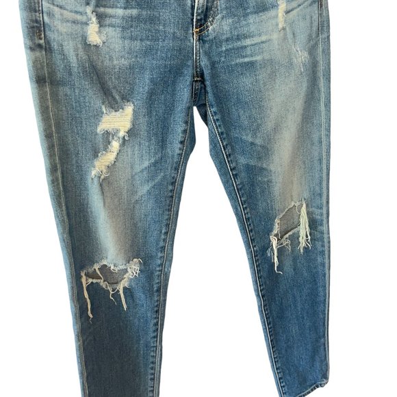 Ag ‘The Stilt’ Cigarette Distressed Medium Wash Jean - Picture 3 of 7